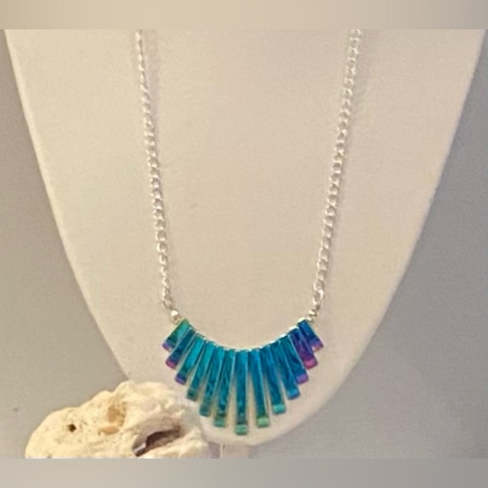 NEW Hematite fan necklace **